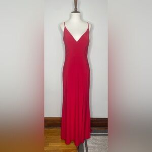 NWT Jump Apparel Red Low Back Evening Gown